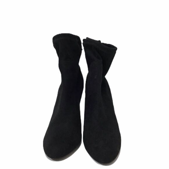 Charles David Black Faux Suede Semi Ankle Boots Sz 9 1/2 - Picture 2 of 8